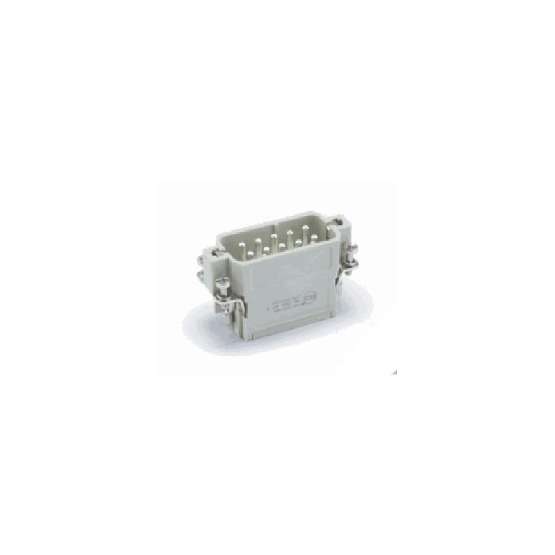 Insert HA, Raccordement à ressort, mâle, 10 pin, 16A, Polycarbonate, 10A 